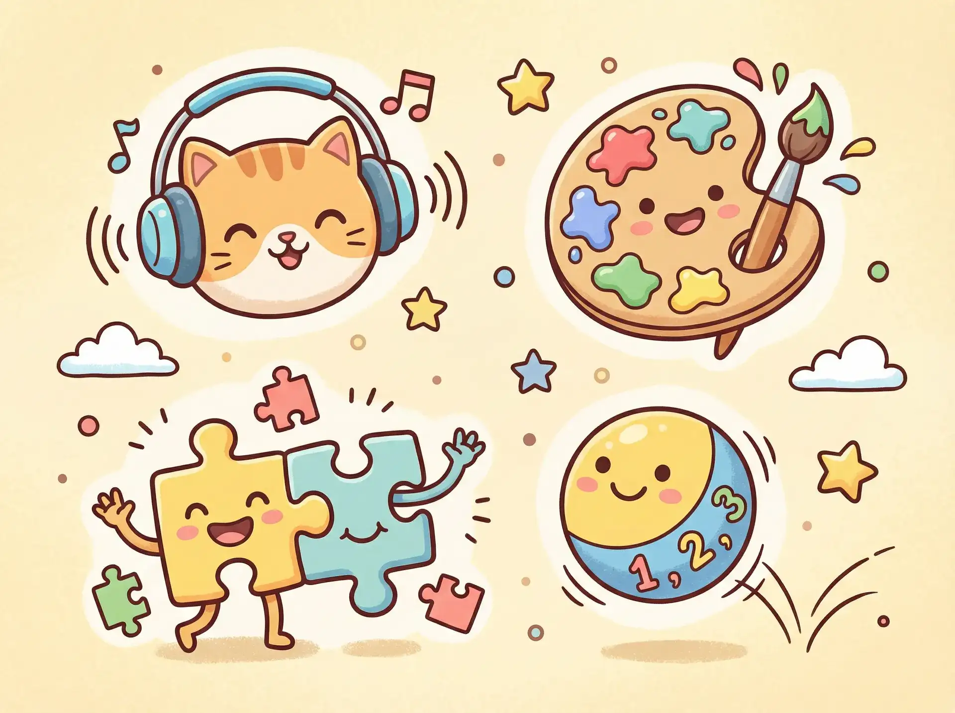 小朋友的手工作品 - 我们要好好的电影 益智创作